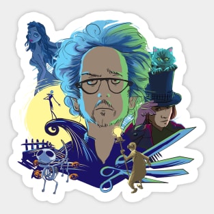 Tim Burton and his memorable characters Sticker